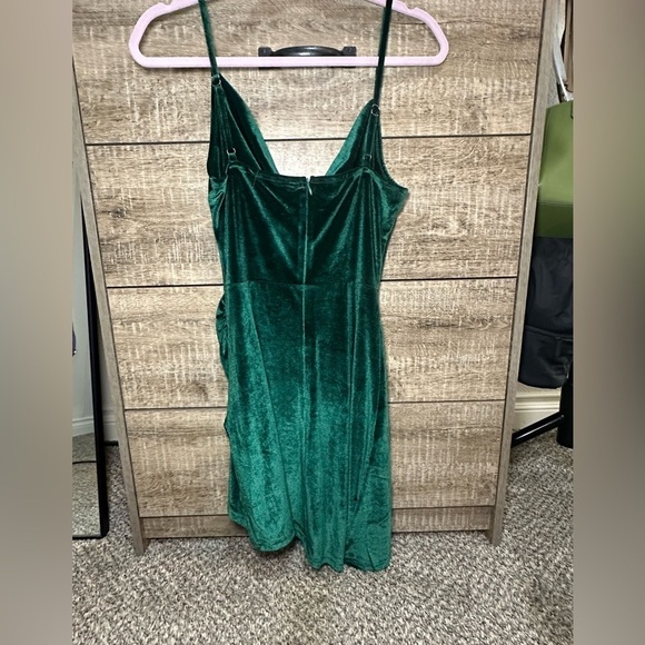 Green Velvet Holiday Dress Medium - Picture 5 of 5
